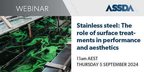 WEBINAR | Stainless steel: The role of surface treatments in performance and aesthetics logo